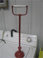 Vintage tolet paper holder red