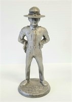 Vintage Pewter  Illinois Police Figurine