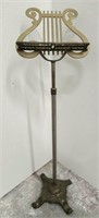 Vintage Brass Adjustable Footed Music Stand
