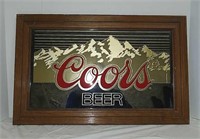 Coors Beer Wood Framed Advertising Measures