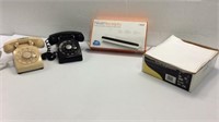 2 Vintage Telephones & More Office Supplies K8B