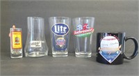 Advert/Sport Glasses, Baseball Mug, Shot Glass