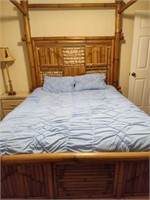 Bamboo Canopy Bed Frame W