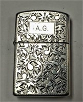 Vintage Sterling Silver Lighter JC
