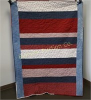 *Custom Western Denim Red/White/Blue Quilt