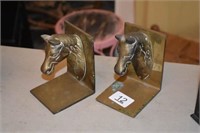 Pair of Solid Brass Horse Bookends