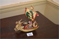 Miniature Chinese Boat ~ Plastic