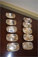 10 Sterling Silver Nut/Mint Bowls