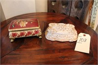 Syroco Wood Box, decorative trinket boxes