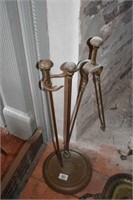 Early Brass Fireplace Tools