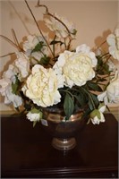 Silverplate Champage Bucket & Floral Arrangement