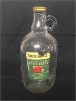 White House half gallon vinegar jar with paper