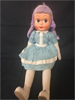 Cloth Doll  with plastic face 16” Tall