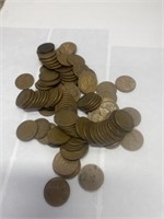 100  Lincoln wheat back one cent US coins
