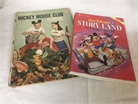 Two books from Walt Disney, Mickey Mouse club