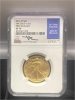 2016 W 24k gold 1/2 oz Liberty half dollar US