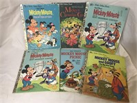 Lot of six Mickey Mouse books, Little Golden