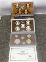 2011 United States Mint Proof coin set dollar