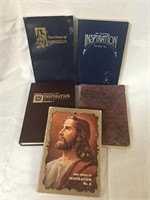 Lot containing five church hymnals, near songs of