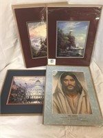 Lot containing four matted prints ready for