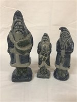 Set of three old world Santas believed to be made