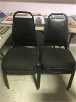 4 Black Metal Chairs selling together