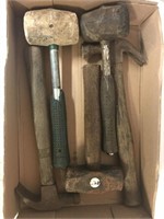 Lot containing two nail hammers, one shop