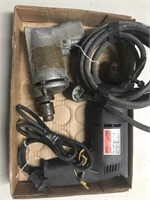 Lot containing Two 3/8”corded drills