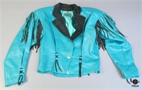 Leather Fringed Cowgirl Style Jacket