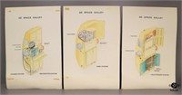 GE Space Galley Posters 3pc