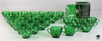 Green Glass Coffee/Tea Set 50+ pc