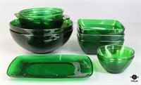Assorted Green Dishware 11pc