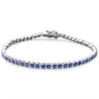 Elegant Blue Sapphire Tennis Bracelet