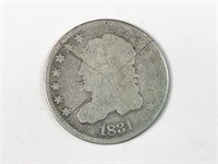 1831 silver Capped Bust half dime