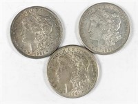 3pc 1921 Morgan silver dollars: 1921(P), 1921-D,