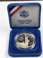 1986-S Liberty Silver dollar in presentation case