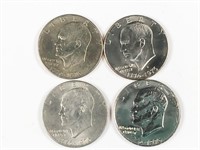 4pc Eisenhower dollars: 1976 (3pc), 1976-D