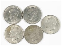 5pc 1971-D Eisenhower dollars