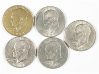 5pc 1971-D Eisenhower dollars