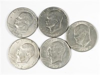 5pc 1972-D Eisenhower dollars