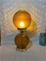 Retro glass globe table lamp
