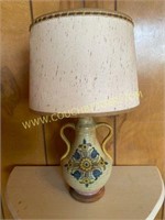 Painted Pottery Lamp