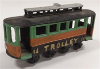 Cast Iron Trolley Toy
Measures approximately 7"