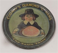 Early Cudahy's Hams Tin Advertising Tip