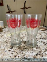 pair antique Lone Star beer glasses