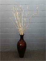 Large Resin Vase With Decor
