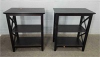 2x Black Manufactured Tables
