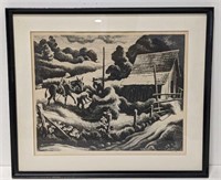 Thomas Hart Benton "Haystack" Signed Lithograph