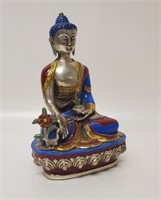 Vintage Sitting Buddha Hand painted