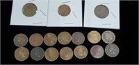17 - 100 Year Old Indian Head Cents 1870-1909